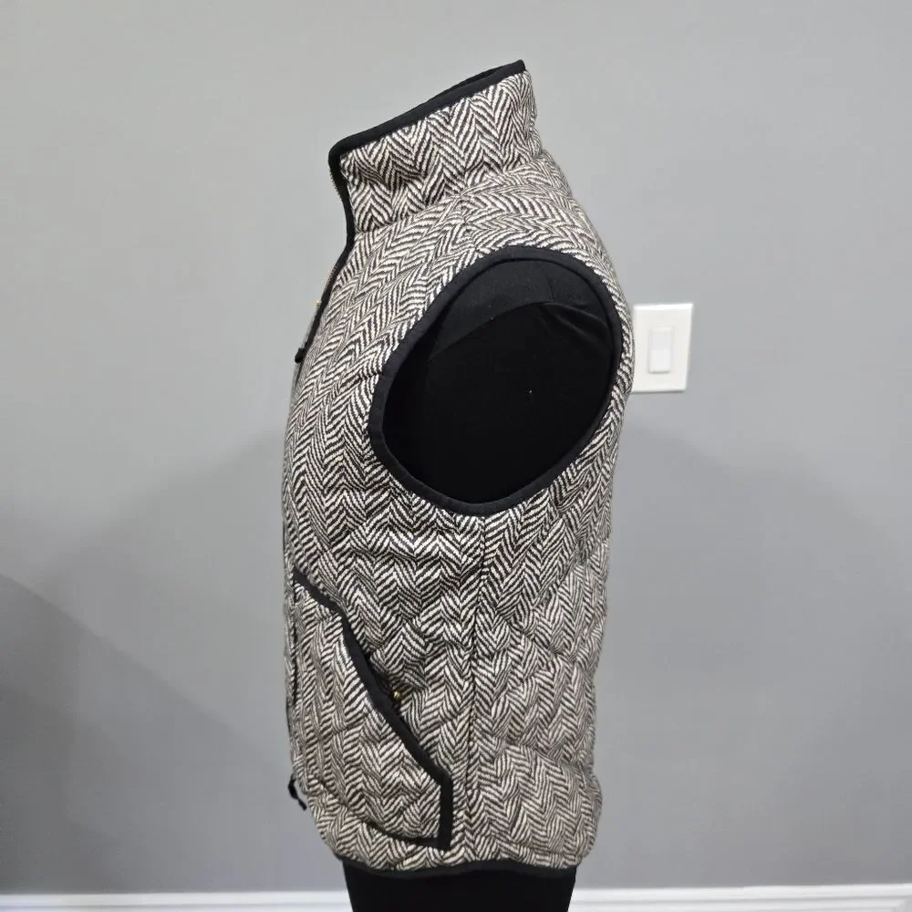 🐢 J. Crew Quilted Herringbone Puffer Vest Size XS Super Cute!